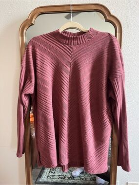 Lane Bryant Mockneck Pink Long Sleeve Top size 14/16